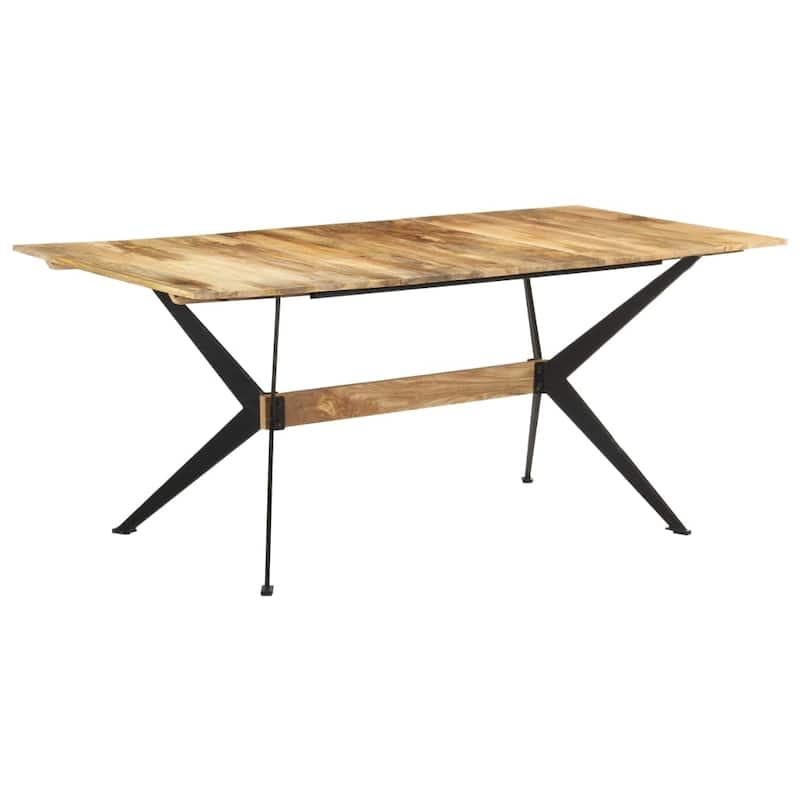 vidaXL Dining Table Kitchen Table Dining Room Dinner Table Solid Mango Wood - 70.9"x35.4"x29.9"
