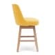 preview thumbnail 4 of 55, Boucle Polyester Upholstered Swivel Counter Stool - Foot Glides