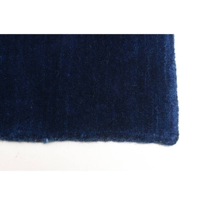 ECARPETGALLERY Hand Loomed Kashkuli Gabbeh Dark Navy Wool Rug - 4'0 x 5'6