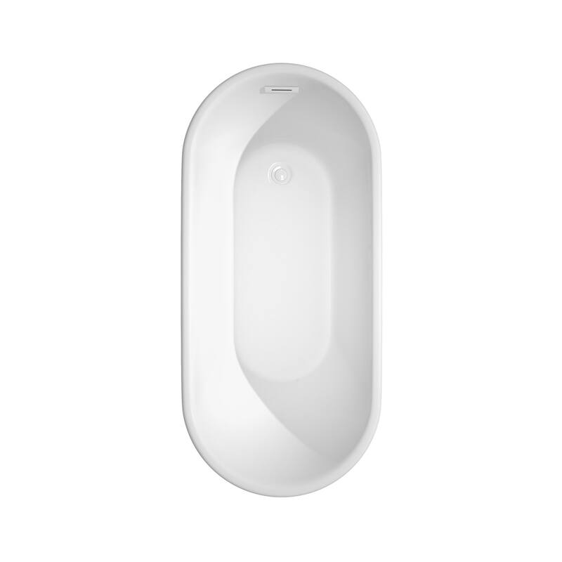 Wyndham Collection Ursula 59" Free Standing Acrylic Soaking Tub with