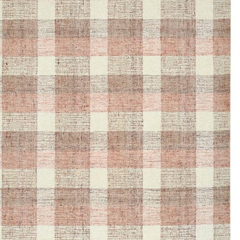 HomeRoots Plaid Transitional Rectangle Area Rug
