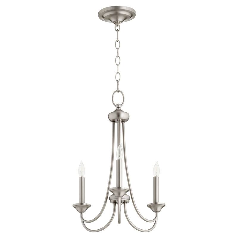 Quorum International Brooks 3 Light 16" Wide Chandelier - Satin Nickel