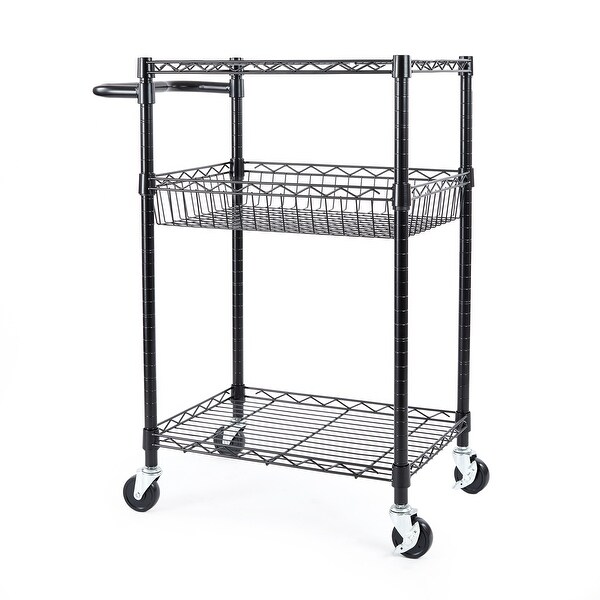black utility shelf