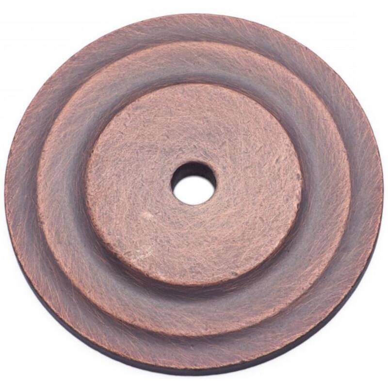 RK International BP 7821 Ringed 1-5/8" Round Solid Metal Traditional - Distressed Copper