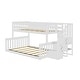 preview thumbnail 16 of 26, Max and Lily Twin over Full Low Bunk with Staircase