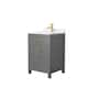 Option Dark Gray, Gold Trim, Carrara Cultured Marble Top