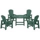 preview thumbnail 169 of 193, Laguna Kids Adirondack 5-Piece Round Table Dining Set Dark Green