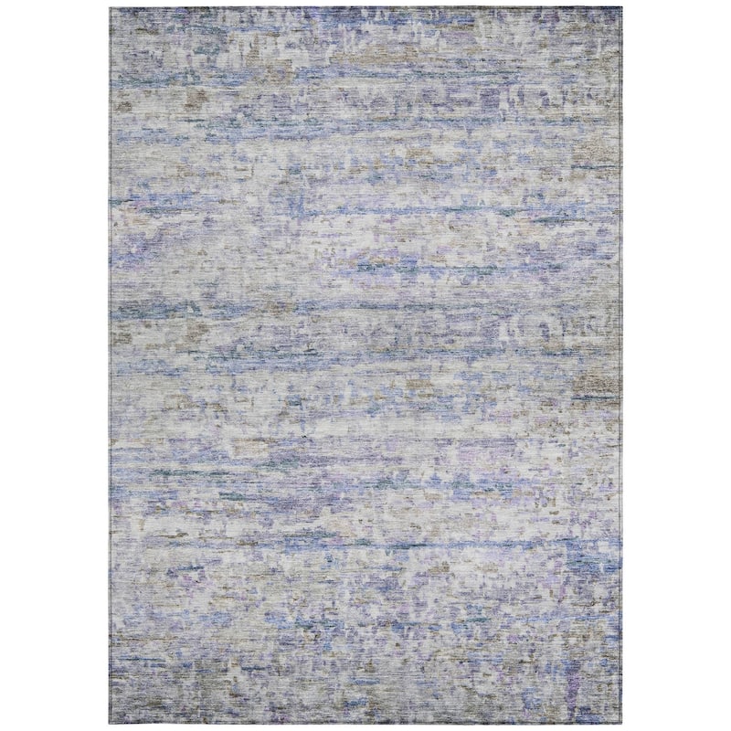 HomeRoots Striped Transitional Rectangle Outdoor Rug