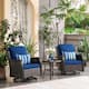Option Navy Blue-Brown Wicker