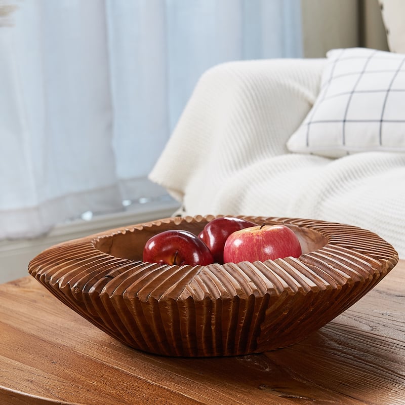 Home Soft Things Royal Round Bowl Big wooden bowl Fruit Storage