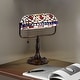 preview thumbnail 2 of 15, 12-inch Stained Glass Desk Lamp with Blue Gemstones