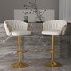 preview thumbnail 16 of 42, Modern Swivel Counter Height Bar Stools Adjustable Counter Stool With Backs Set of 2 - Ivory