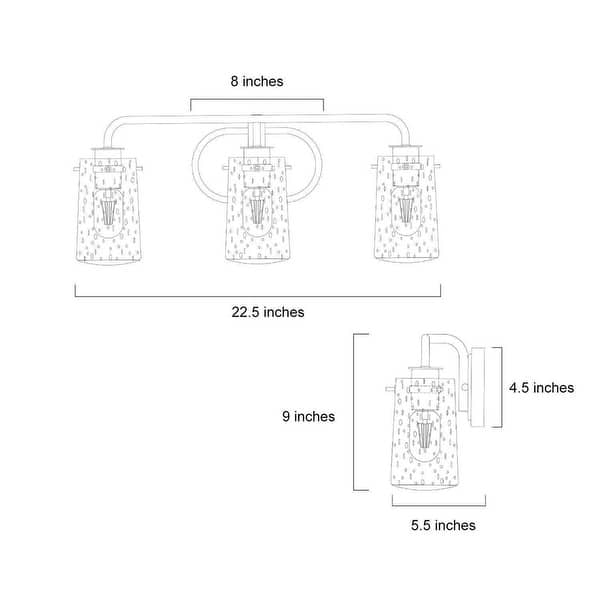 Modern Gold 3light Bathroom Vanity Lights Dimmable LED Wall Sconces