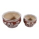 preview thumbnail 16 of 80, Decorative Floral Ceramic Chinoiserie Round Planter - Set of 2