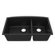preview thumbnail 7 of 76, Karran Undermount Quartz Double Bowl Kitchen Sink Black