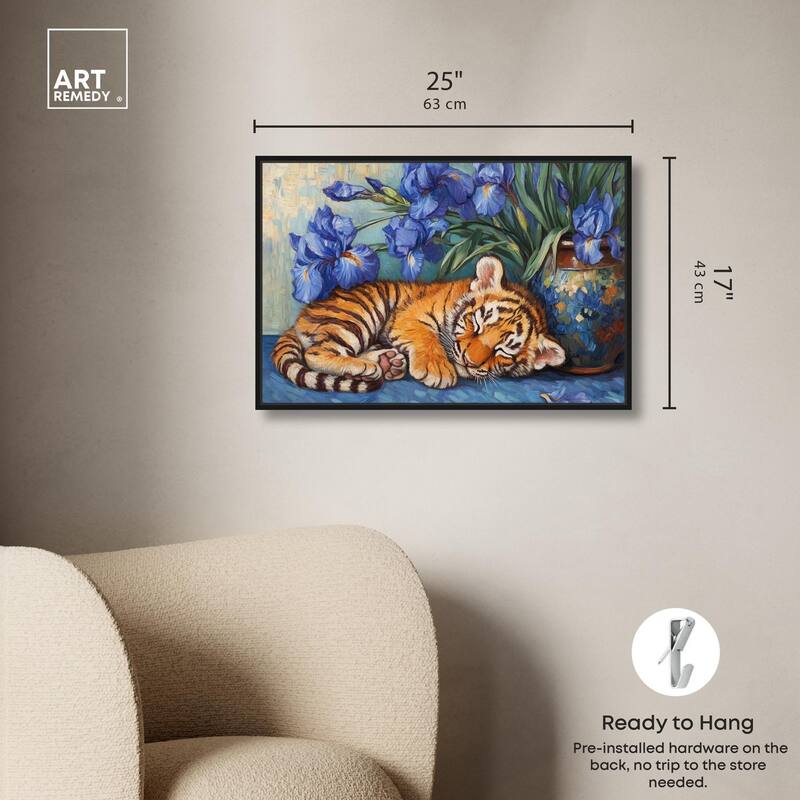 Gentle Tiger Nap Canvas by Art Remedy