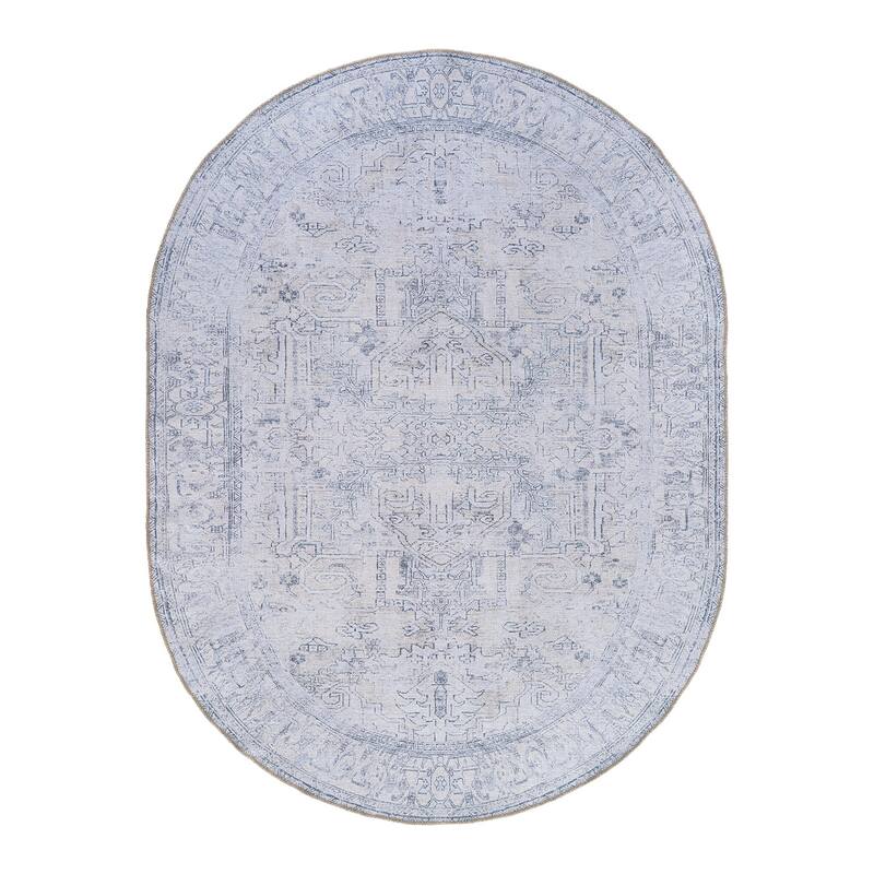 World Rug Gallery Vintage Inspired Distressed Machine Washable Area Rug