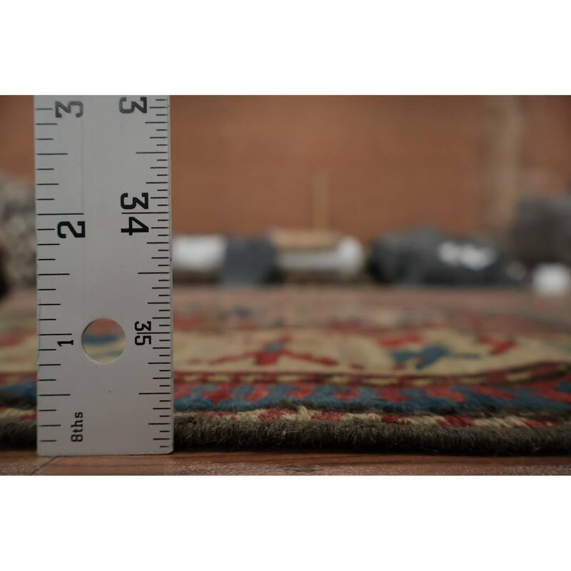 Hand Knotted Oriental 100% Wool Carpet Traditional Tribal Red Kazak Area Rug - 5' 6'' X 3' 3''