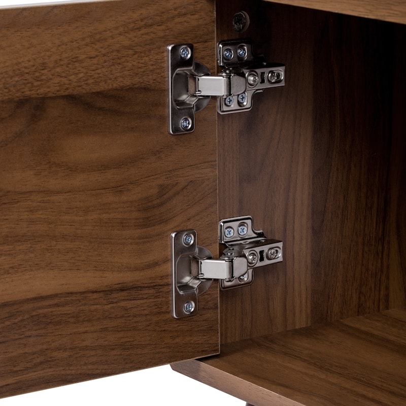TV Stand TV Console for 75/80/85 Inches TV, Walnut Television Cabinet Entertainment Center with Open Shelf