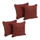 preview thumbnail 10 of 19, Blazing Needles 18-Inch Microsuede Throw Pillows (Set of 4) Red Wine