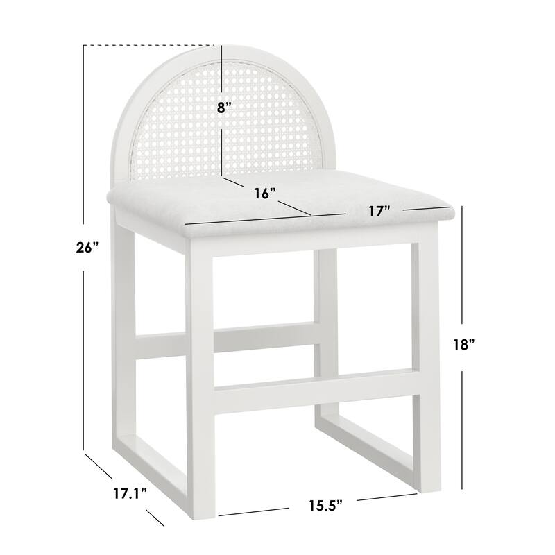 Lifestorey Bayview Rattan Vanity Set