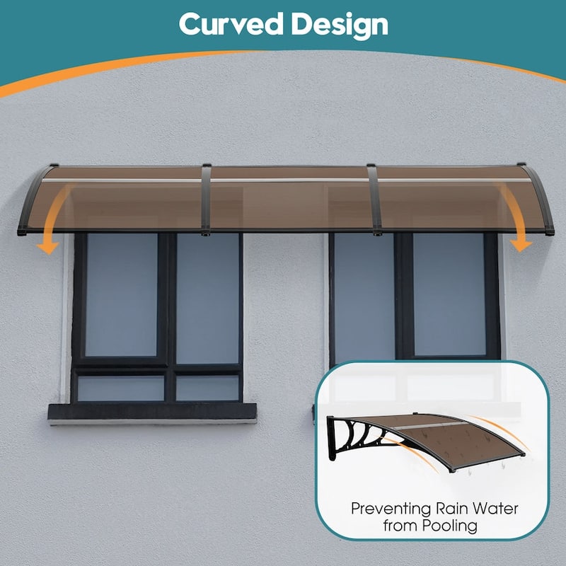 MCombo 40×120 Window Awning with Polycarbonate Board, 4012