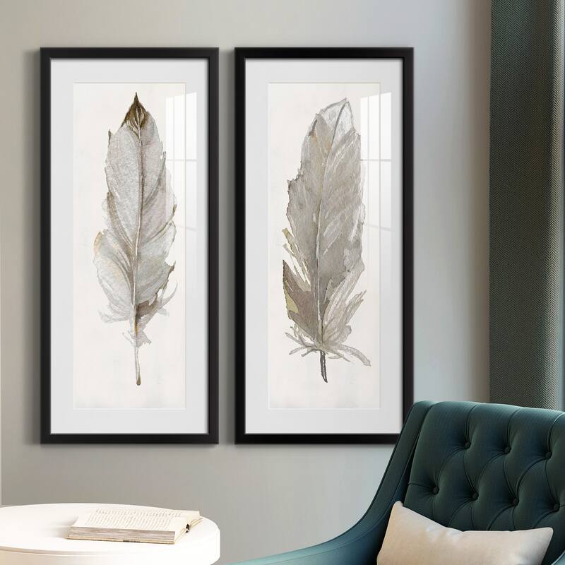 Neutral Feather II-Premium Gallery Framed Print - Ready to Hang