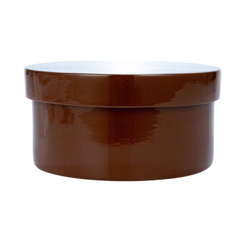 Lacquered Bamboo Container with Lid - 6.3"L x 6.3"W x 2.8"H