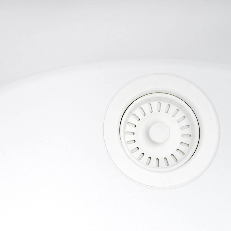 Ruvati 31-inch epiCube Granite Composite Workstation Drop-in Kitchen Sink Matte White - RVG1631WH