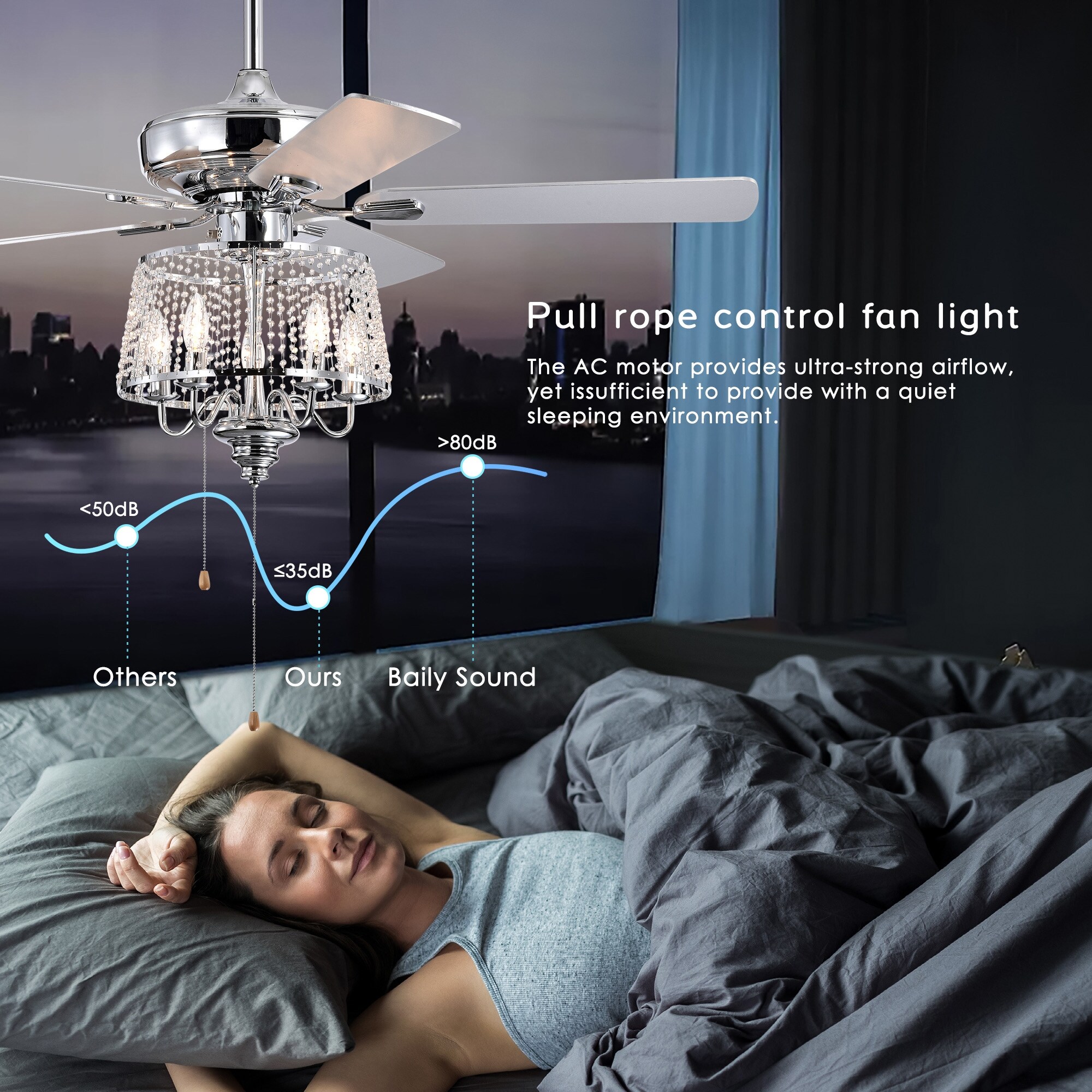 52-in Nickel Indoor Ceiling Fan with Light Remote (5-Blade