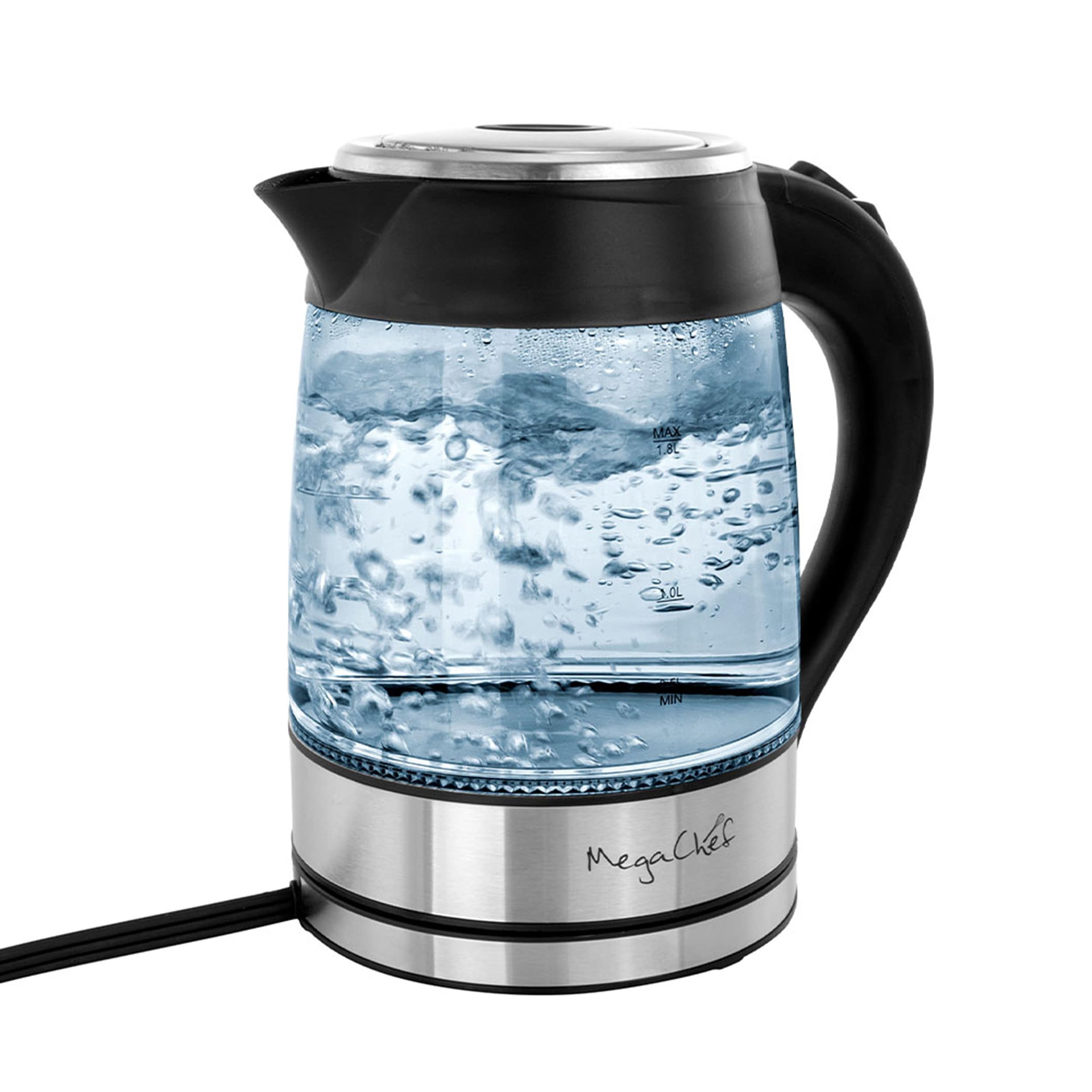 MegaChef 1.8Lt. Glass Tea Kettle with Electric Base