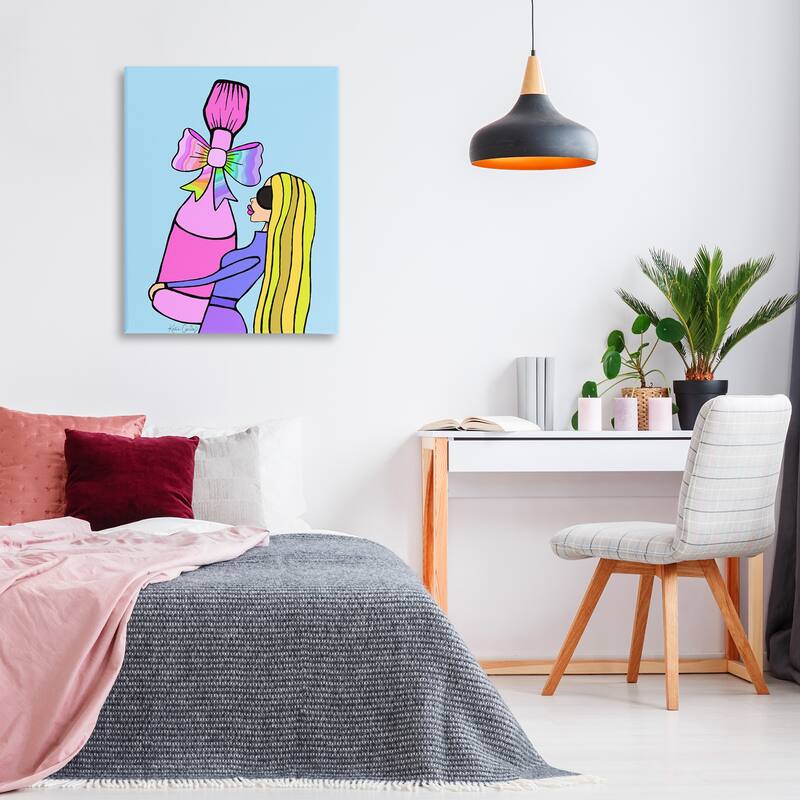 Stupell Bold Fashionista with Wine Bottle Canvas Wall Art Design By Katie Conley