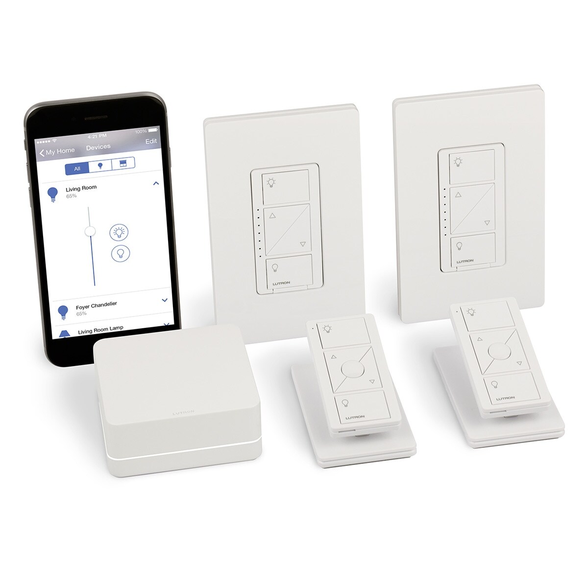 Shop Lutron Caseta Wireless Smart Bridge Dimmer Kit With Pico