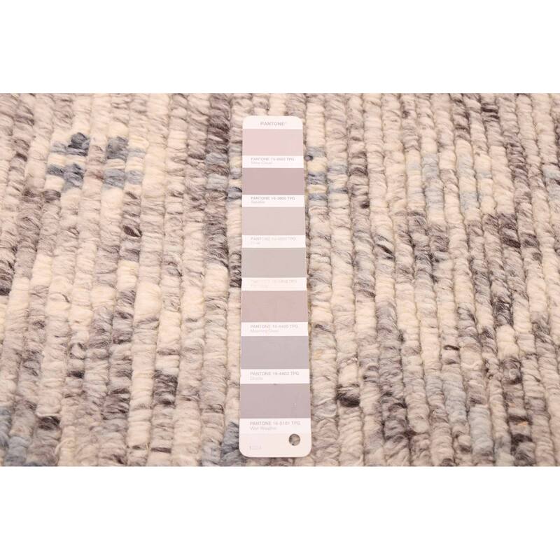 ECARPETGALLERY Hand-knotted Tangier Grey Wool Rug - 5'3 x 7'3