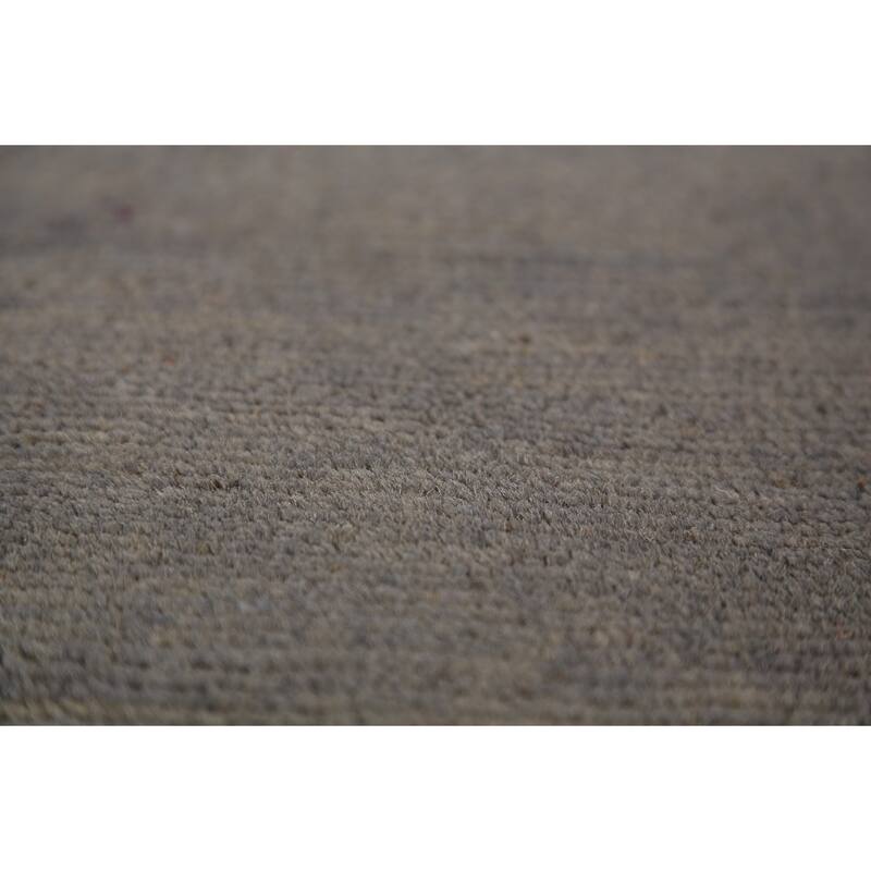 Gray Gabbeh Oriental Runner Rug Hand-Knotted Wool Carpet - 2'8" x 9'1"