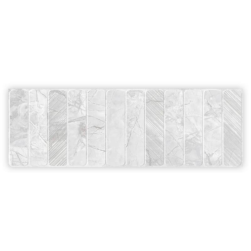 Apollo tile 16" x 48" Strata Matte Soft Gray White Ceramic Tile (15.5 sq ft/case) - 3 Pack