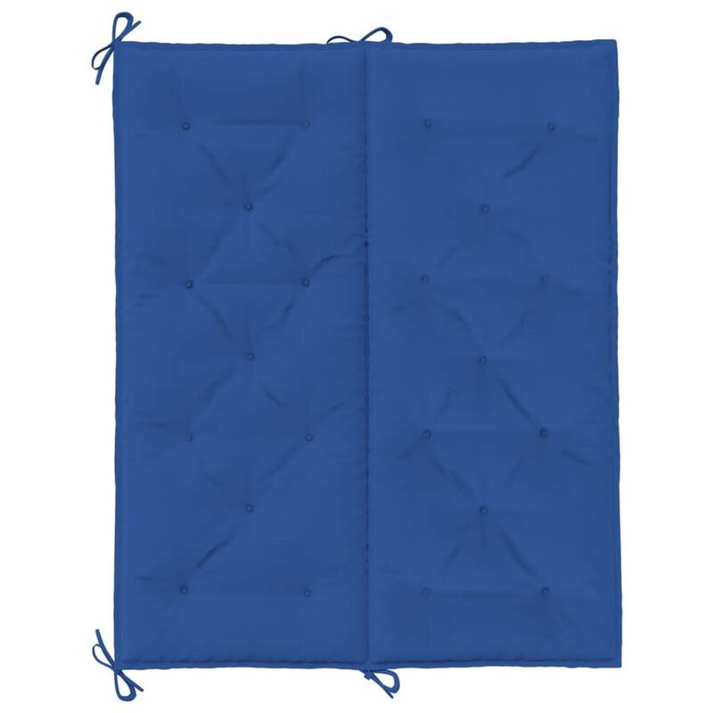 Claire Outdoor Cushion for Bench, Button Tufted Blue Fabric, 47 Inch