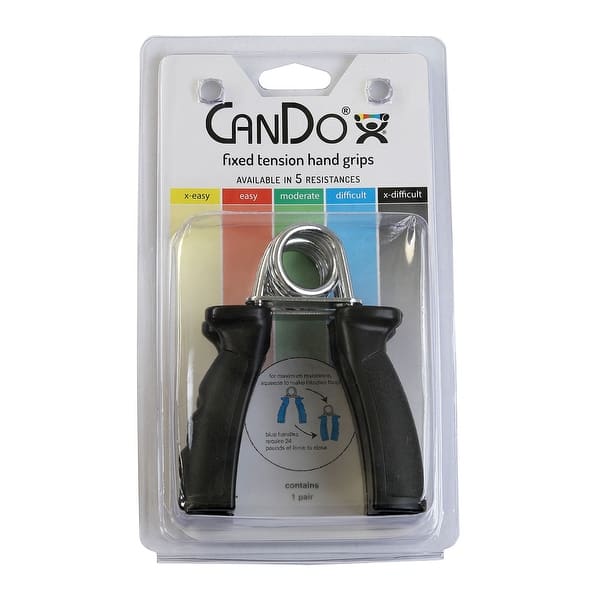 CanDo Ergonomic Hand Grip, Pair - Black, x-heavy - 48 lb