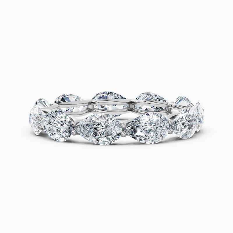 Auriya 14k Gold Pear East-West Lab Grown Diamond Eternity Band 1.70 - 6.75 ct. tw. (F-G, VS) - 4.40 ct. wt. - 6 - White