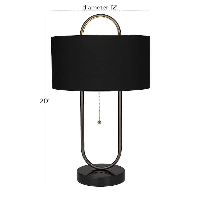 Modern Metal Accent Lamp 20"W, 12"H