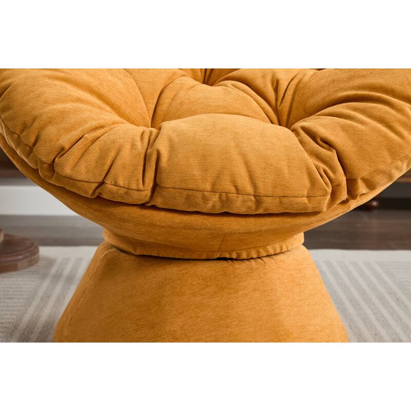 Oversized Swivel Accent Chair, 360-Degree Swivel Barrel Chair, Papasan Chair for Living Room and Bedroom Comfort