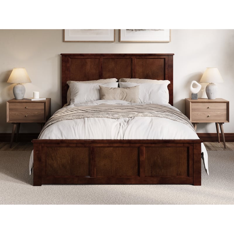 Charlotte Solid Wood Low Profile Platform Bed with Matching Footboard