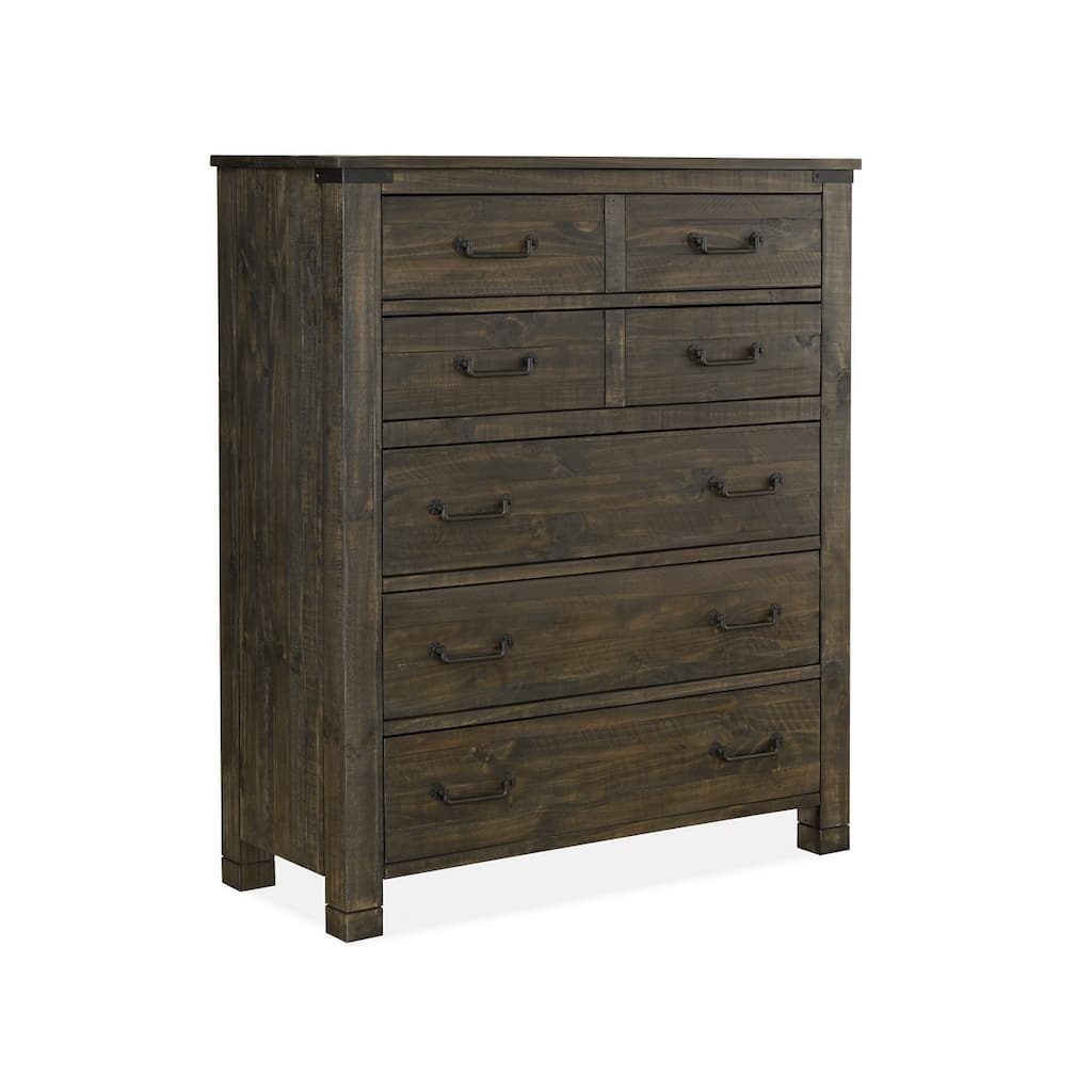 Weathered Charcoal Abington 5 Drawer Chest