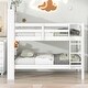 preview thumbnail 7 of 7, White Solid Wood Detachable Bunk Beds with Bookcase Headboard, Safety Rail, Ladder, Convertible