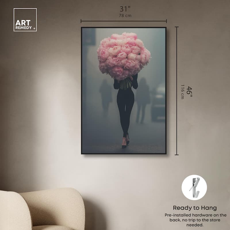 Peony Bouquet Canvas by Art Remedy