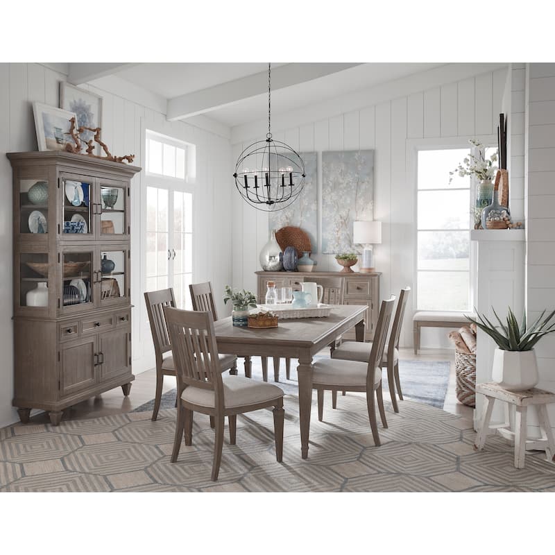 Magnussen Home Lancaster Dovetail Grey Upholstered Side Chair Two Pack - 20''W x 23''D x 39''H