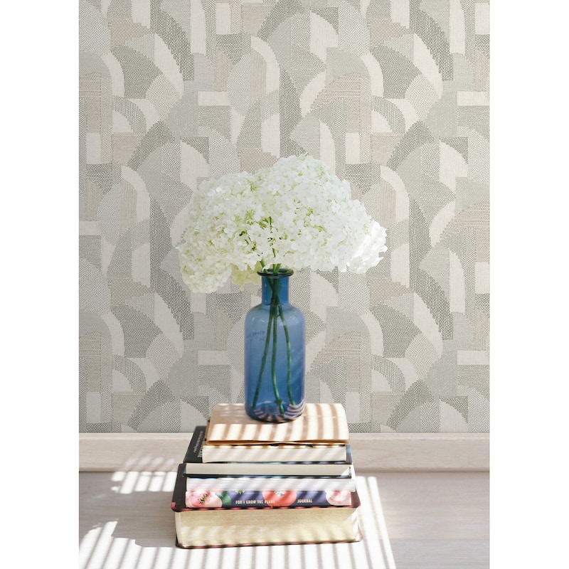 NuWallpaper Macario Taupe Peel and Stick Wallpaper
