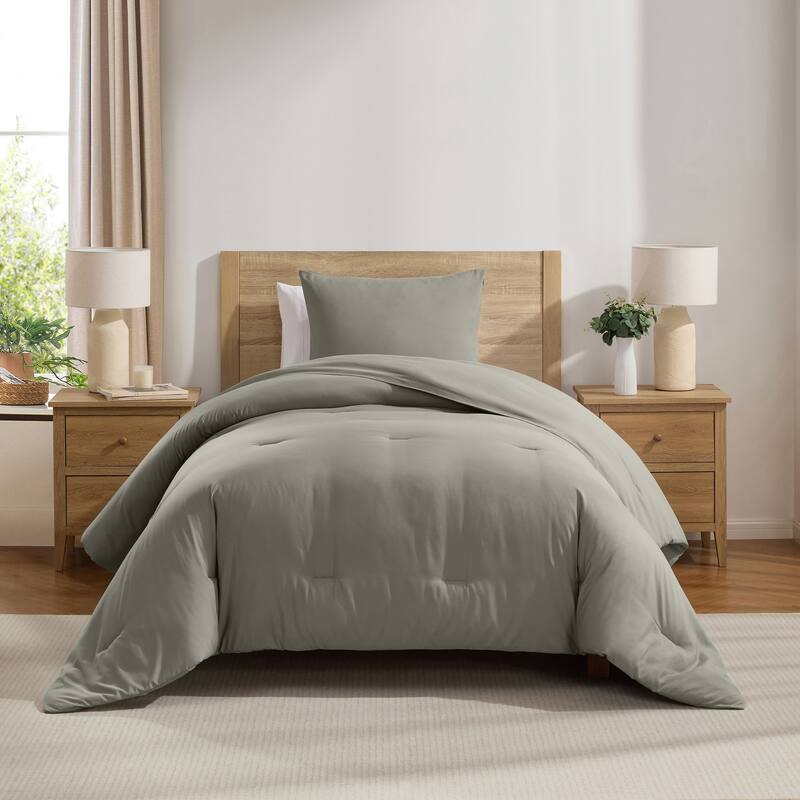 Empyrean Modern Reversible Comforter - Wild Sage - Twin XL