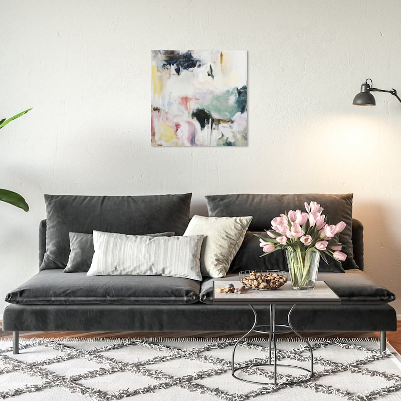 Wynwood Studio Canvas Abstract Surreal Flowers White and Modern & Contemporary Wall Art Canvas Print - 20 x 20