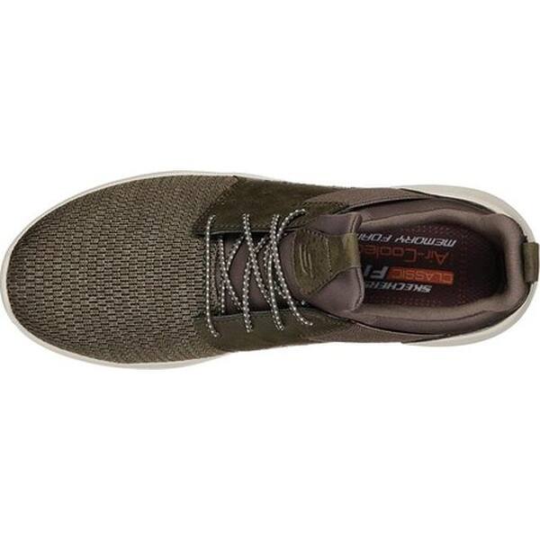 Shop Skechers Mens Delson Camben Slip On Sneaker Olive